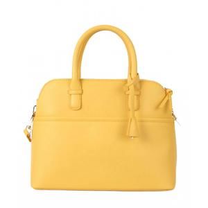 NEW INZI women's double handle structured satchel bag in yellow